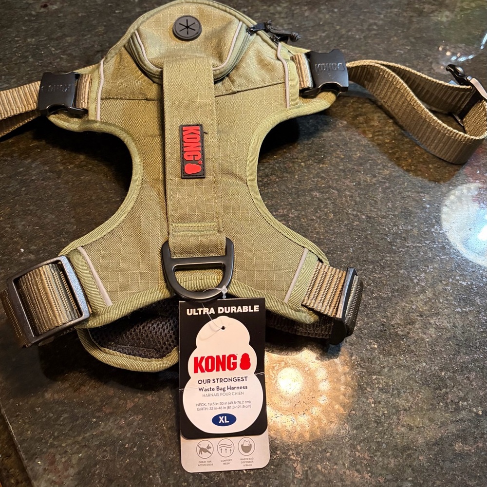 Kong Heavy Duty Dog Harness - Olive